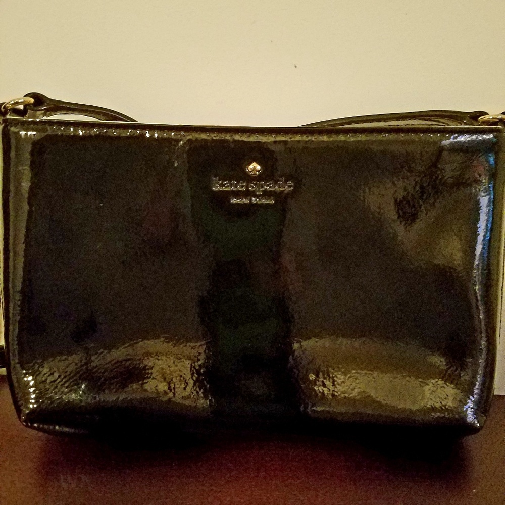 Kate Spade Black Patent Leather Mini Crossbody Bag